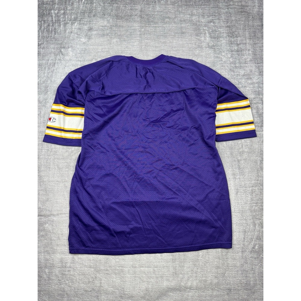 VTG Champion Jersey Mens 52 Purple Minnesota Vikings LSU Tigers 80s 90s Football - Picture 5 of 9